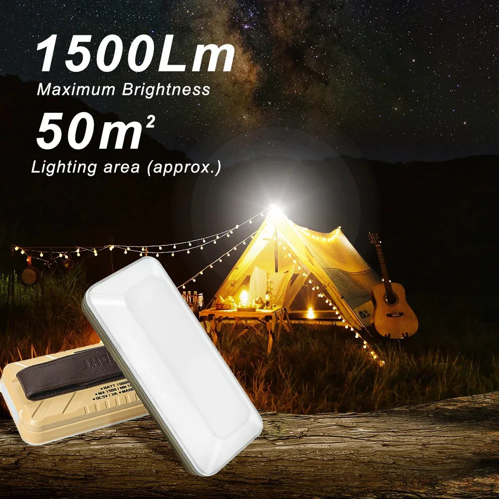 1500LM Portable USB Rechargeable Camping Lantern