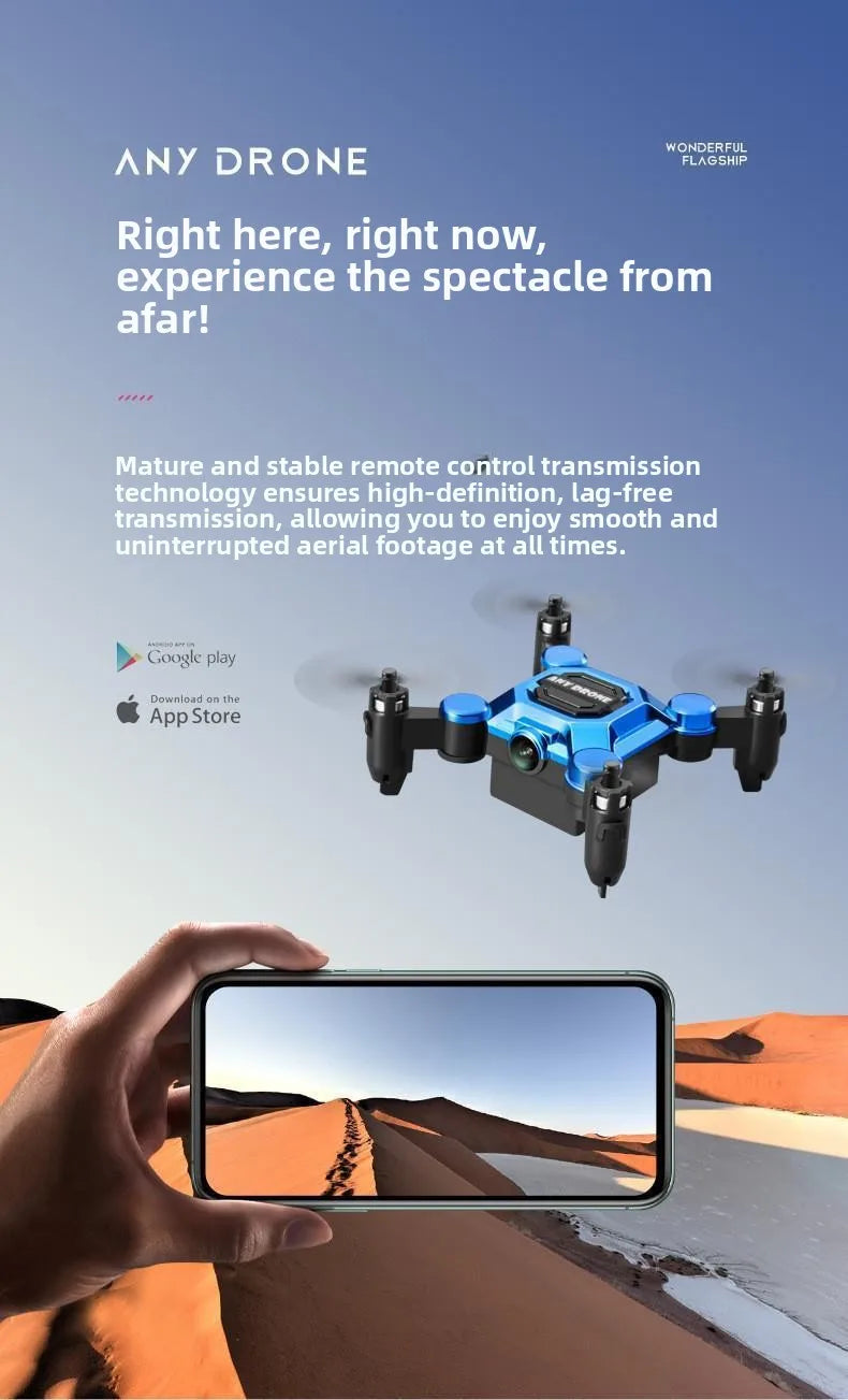 Mouchový dron, mini skládací dron, letecká kamera dron, studentská dálkově ovládaná helikoptéra, malá hračka