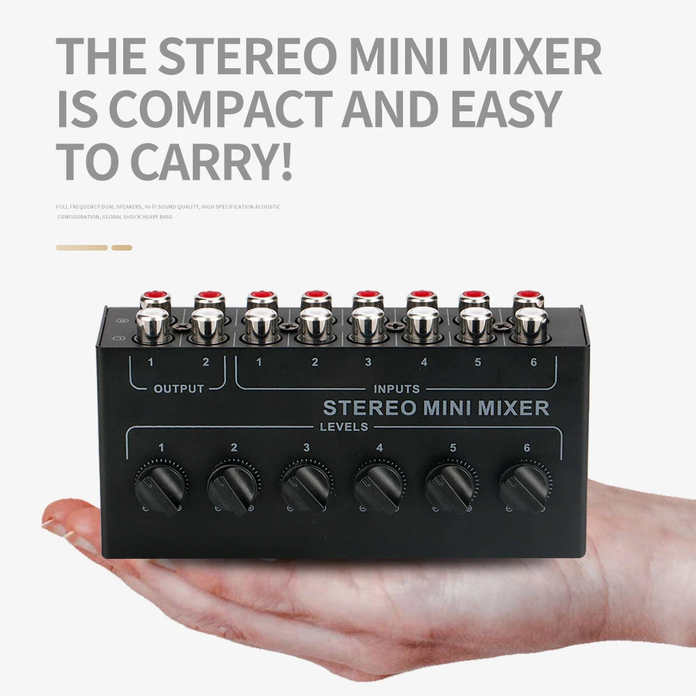 Passive Stereo Mixer - Four or Six Channels