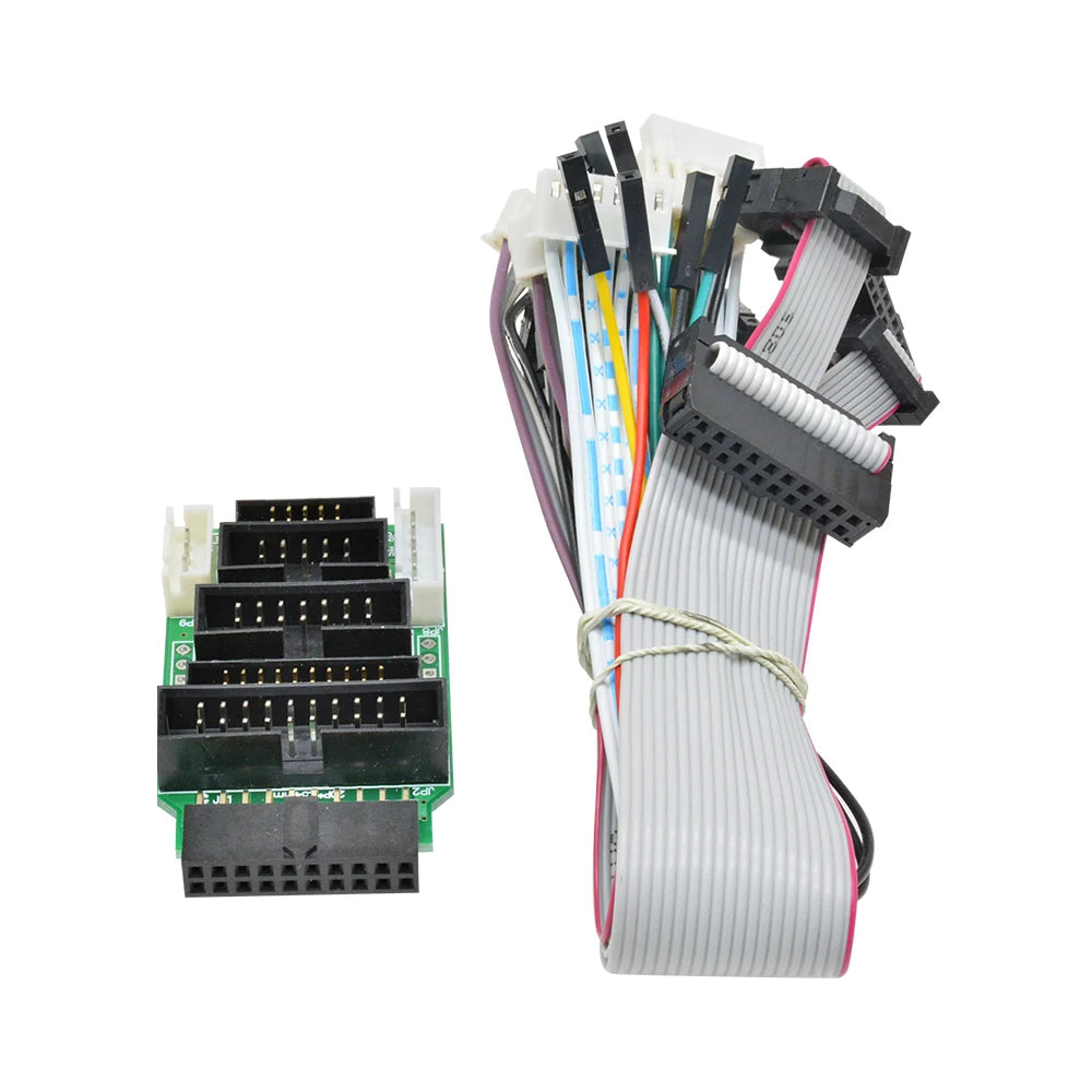 Placă adaptor J-Link, compatibilă cu MINI2440, TQ2440 și plăci ARM populare; include 8 cabluri de date (4P, 6P, 10P și 20P)