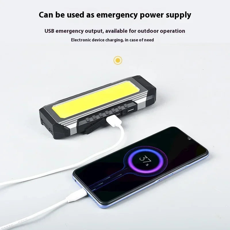 Waterproof with Magnet Flashlight Portable COB Work Light LED 4000mAh Flashlights Multimode 18650 Camping Torch Light 