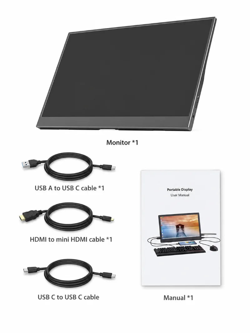 15.6-Inch Full HD USB-C Portable Monitor