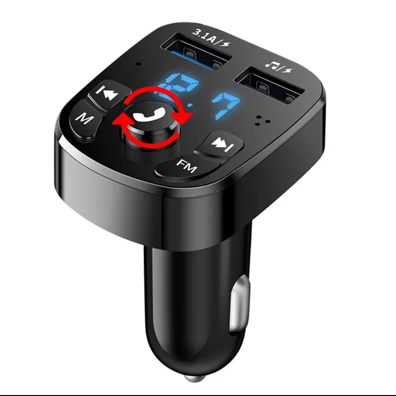 Bluetooth Car FM Transmitter with Dual USB Ports