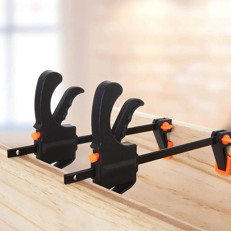 Woodworking Clamp F Hard Quick Release Ratchet Speed Squeeze Clip Kit Long Carpenter Set Nylon Gadget Work Bar Hand Tool 4inch 