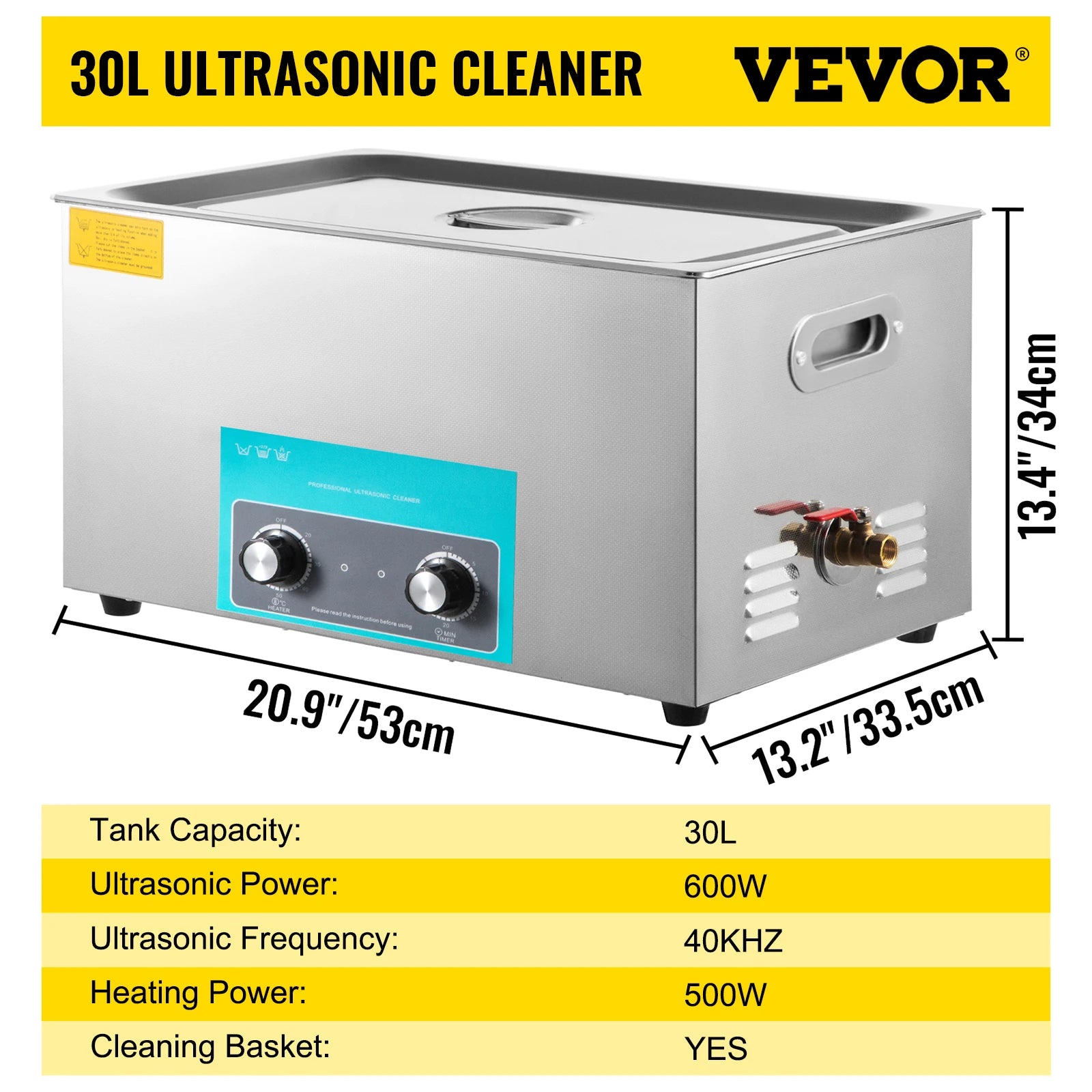Ultrasonic Cleaner with Heating 2L–30L Deep Cleaning Machine