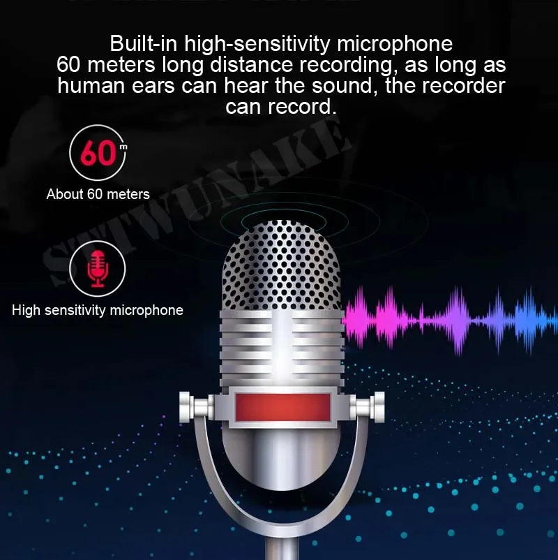 Voice Activated Recorder 500 Hours Time Mini  Built-in Magnet Small Digital Audio Recording Device Sound Dictaphone STTWUNAKE 