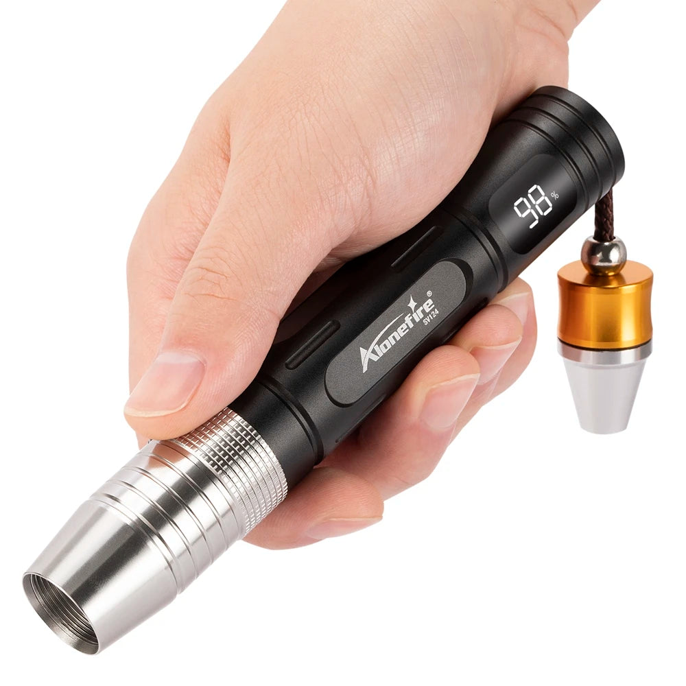 4-v-1 detektor nefritu, svetlo UV 365 nm, nabíjateľná baterka