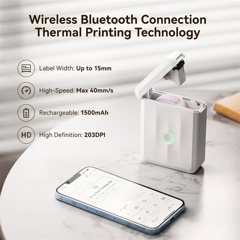 D110 Upgraded Version Thermal Label Printer Mini Portable Smart Label Maker With Tape