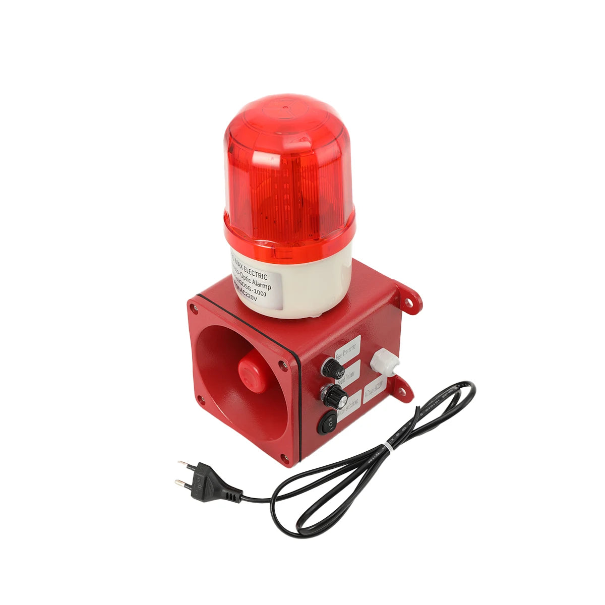 High-Power Loudspeaker Alarm Device with LED Indicator IP56 Sound and Light Alarm Waterproof Emergency Strobe Warn Light