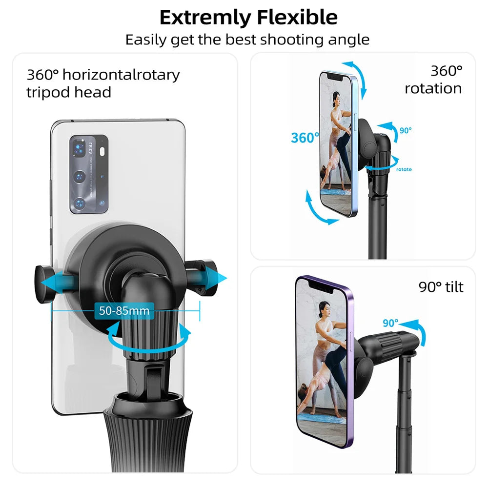 2025 Magnetic Selfie Stick Phone Tripod w Remote Extend Cell Phone Tripod Stand For MagSafe iPhone 15 14 13 12 XIAOMI SAMSUNG 