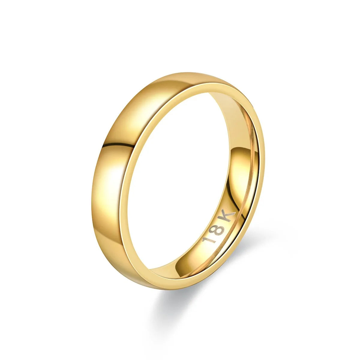 Gold Plated Ring Colour Fashion Women's Simple Couple's Wedding Ring Engagement Jewellery Gift 