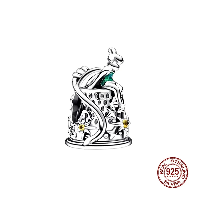 925 Silver Witch Charm Bead for Disney-Inspired Bracelets