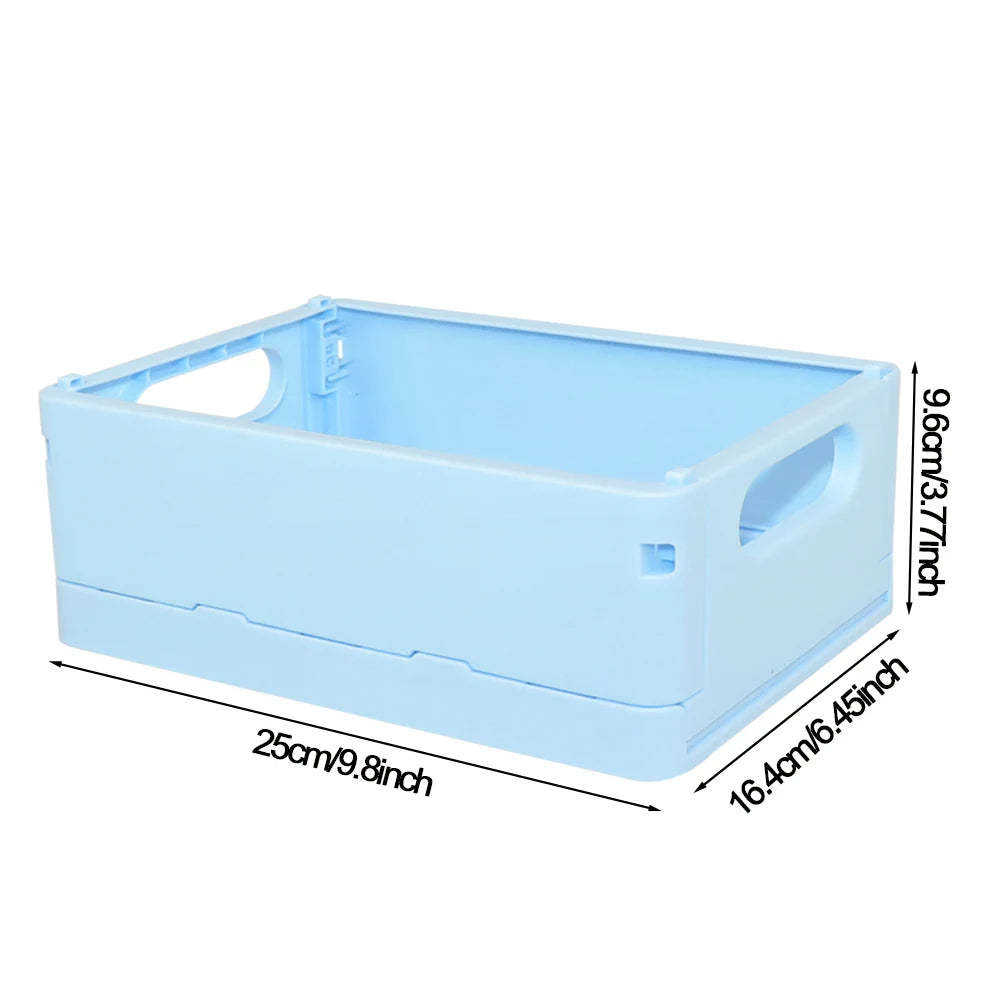 Foldable Plastic Storage Basket, Size and Style Options
