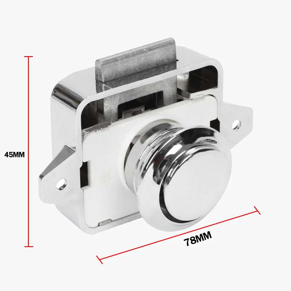 5-Pack Push Button Cabinet Lock for Boat, Caravan and Motorhome – Furniture Catch