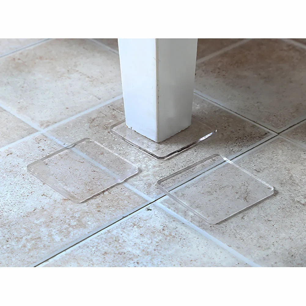 4pcs Anti Vibration Non-Slip Mat Washing Machine Silicone Pad Multifuncational Transparent Place Mats Home Bathroom Portable 