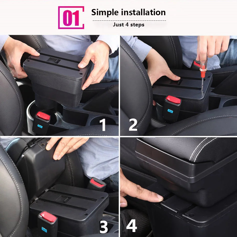 Кутия за подлакътник за Suzuki Swift, аксесоар за интериора на автомобила, кутия за съхранение, резервни части за 2005-2023 година.