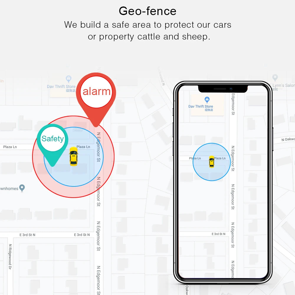 4G GPS Car Tracker with 5000mAh Battery, Waterproof, Shock Alarm