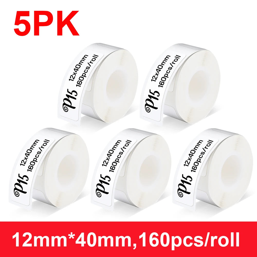 P15 Bluetooth Thermal Label Printer and Rolls