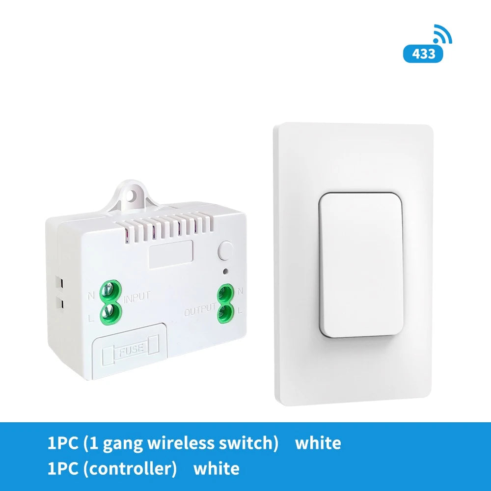 Interruttore a LED wireless cinetico 433MHz - kit opzioni