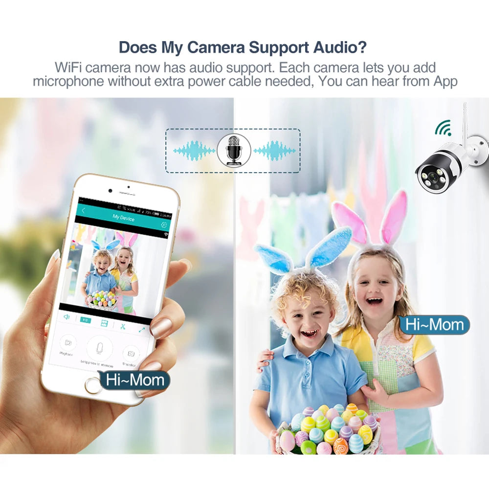 MISECU bežična vanjska sigurnosna kamera s 5MP noćnim vidom u boji