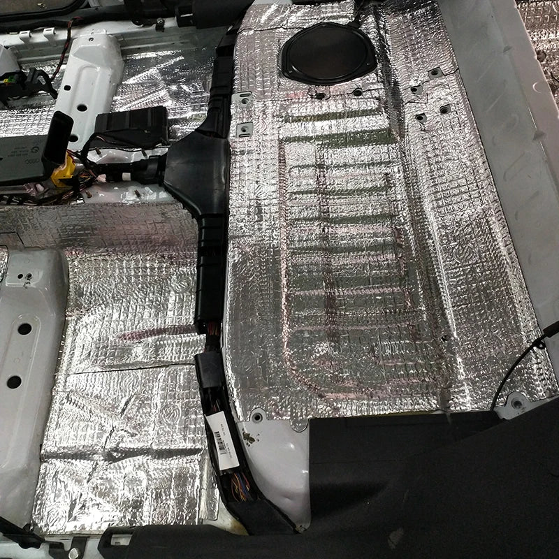 Tapete de isolamento acústico para carro 200*50cm, espessuras 5/7/10mm, material de espuma de célula fechada para isolamento térmico e redução de ruído, acessórios para capô.