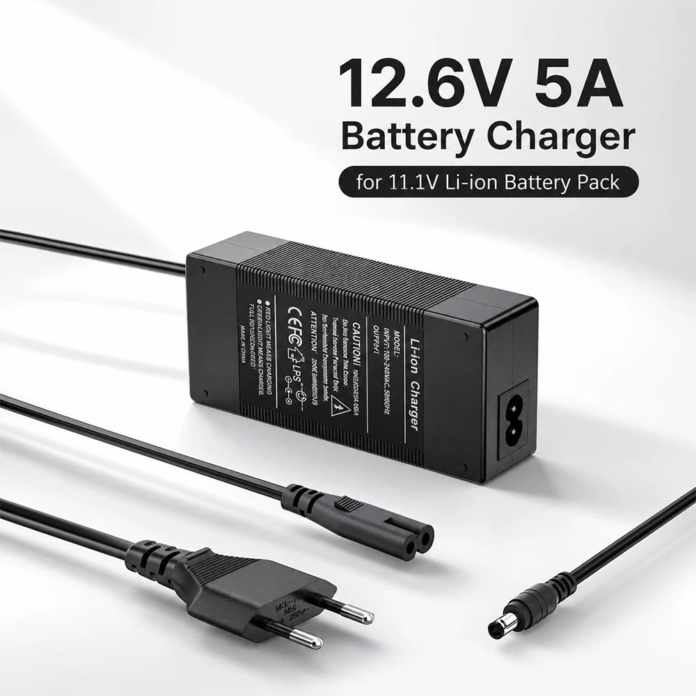 12.6 V Charger for Compatible 3S Lithium Battery Packs