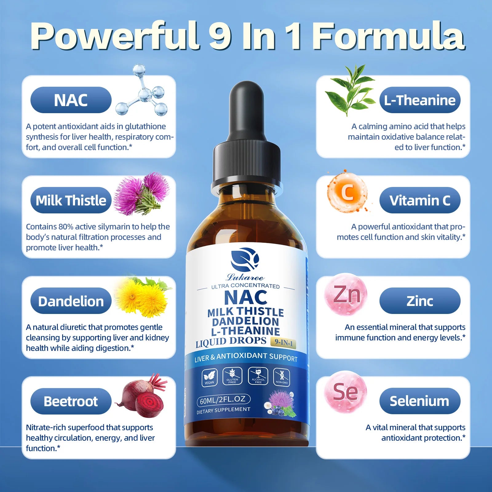 N-Acetyl-L-Cysteine Supplement with Milk Thistle and Selenium