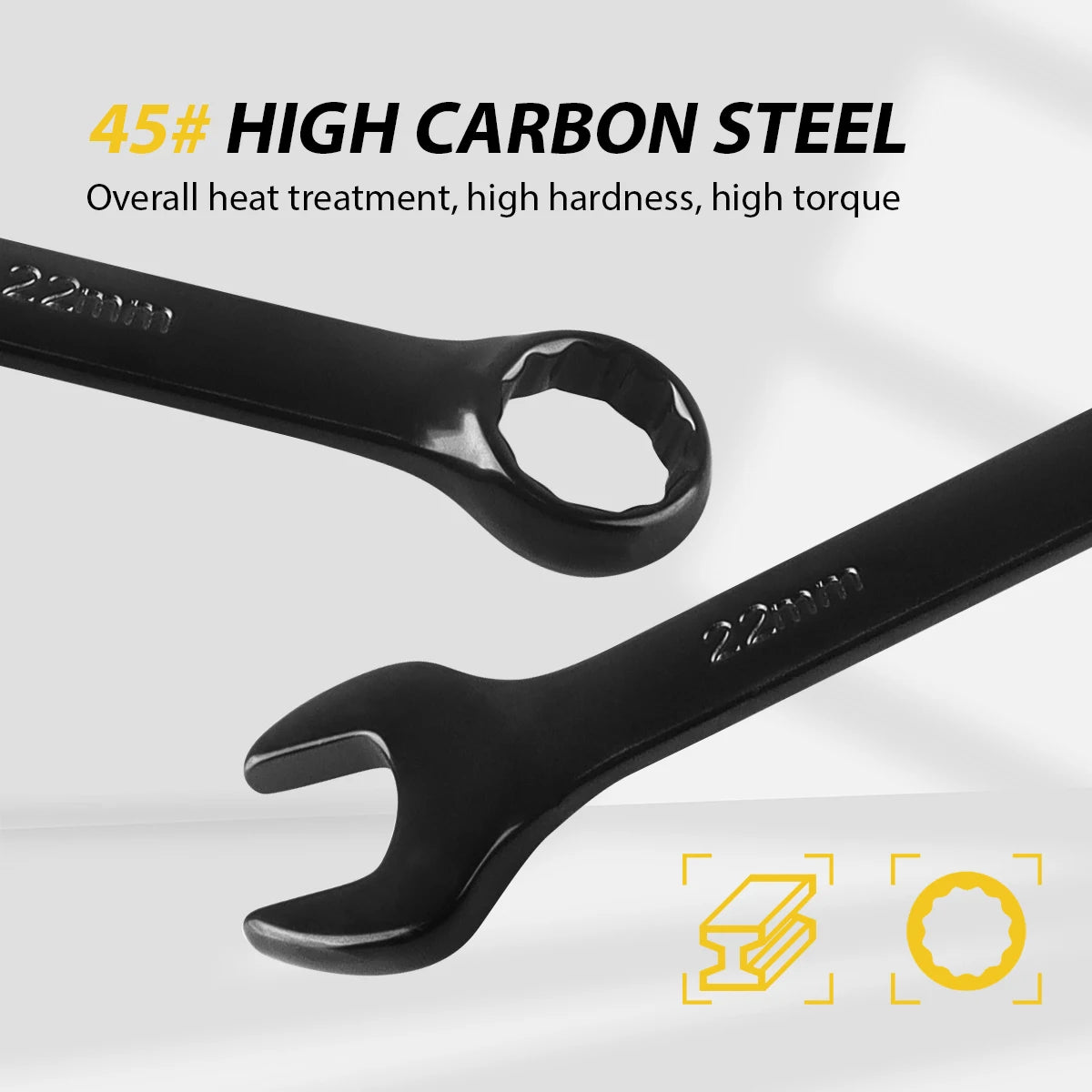 Metric Combination Wrench Set with Bag