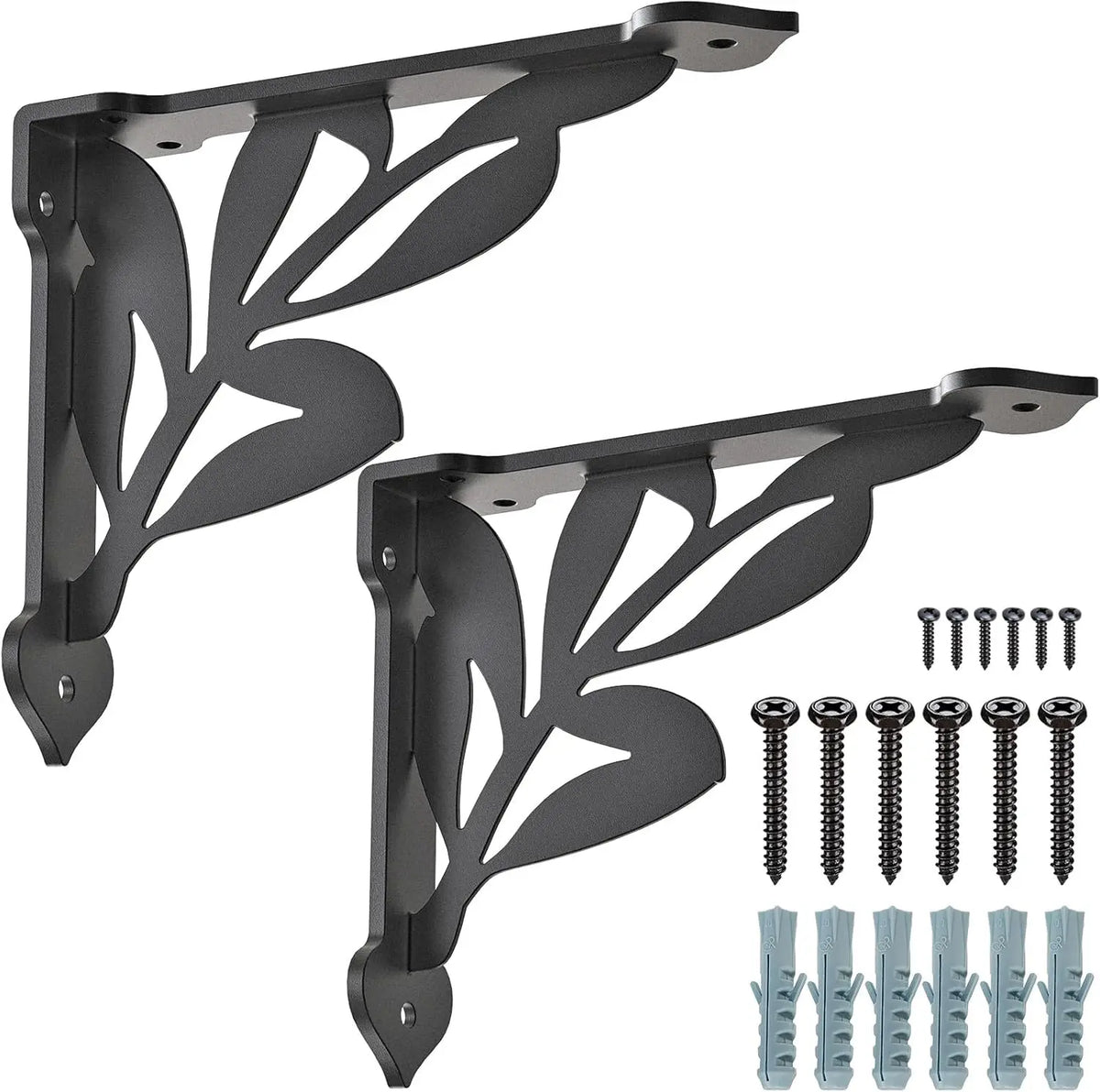 8-Inch Metal Shelf Brackets, 2 or 4 Pieces