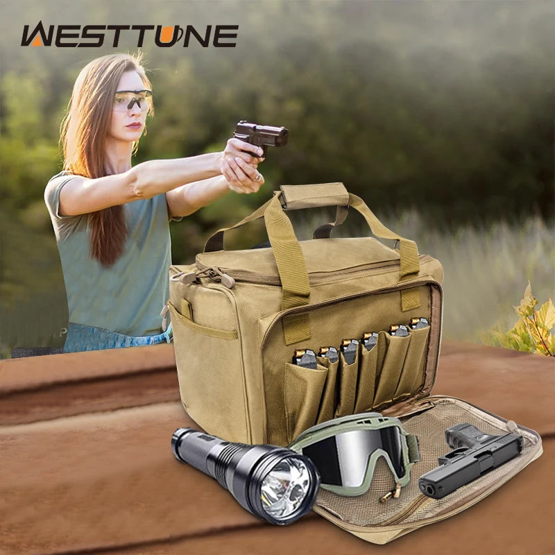 Tactical Gun Range Bag with Padded Compartments