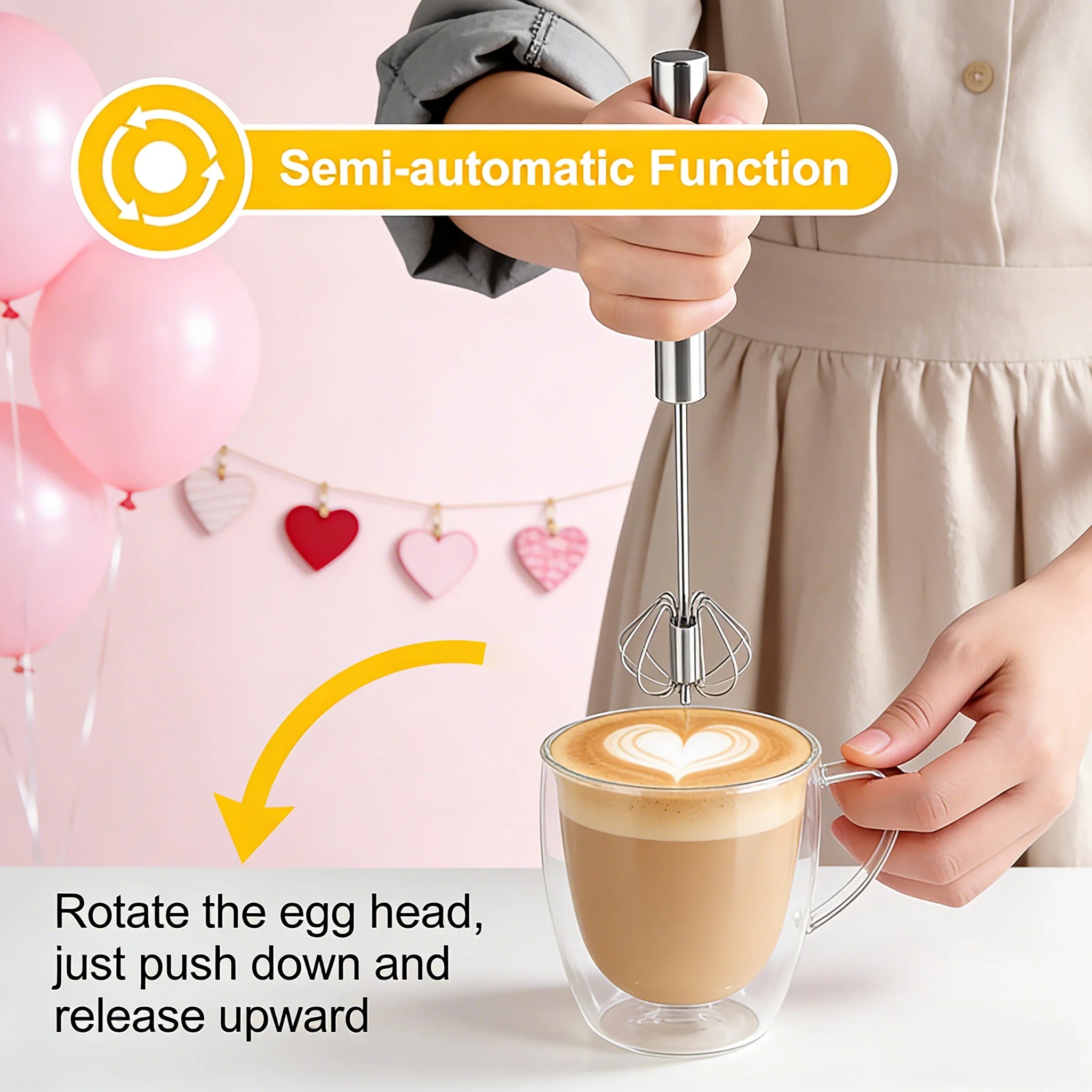 Handheld Electric Whisk for Baking, Eggs, Cream and Drinks