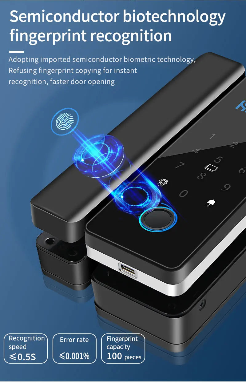Bluetooth-tasted Lock til glas- eller rammede døre