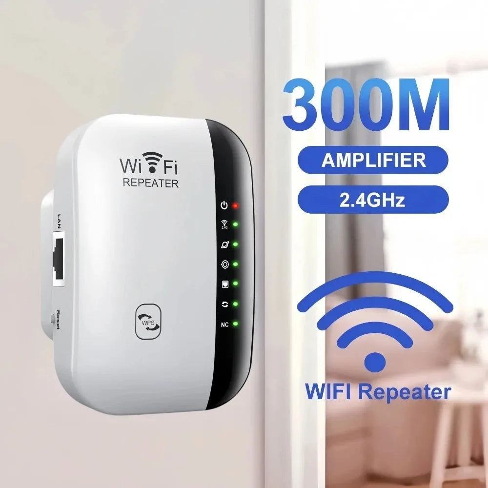 300Mbps 2.4GHz Wi-Fi Repeater with Ethernet Port