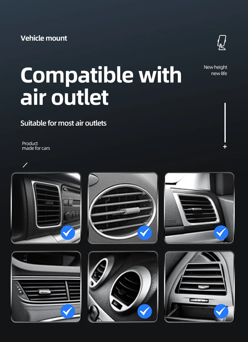 Wireless Car Charging Holder with Automatic Clamps