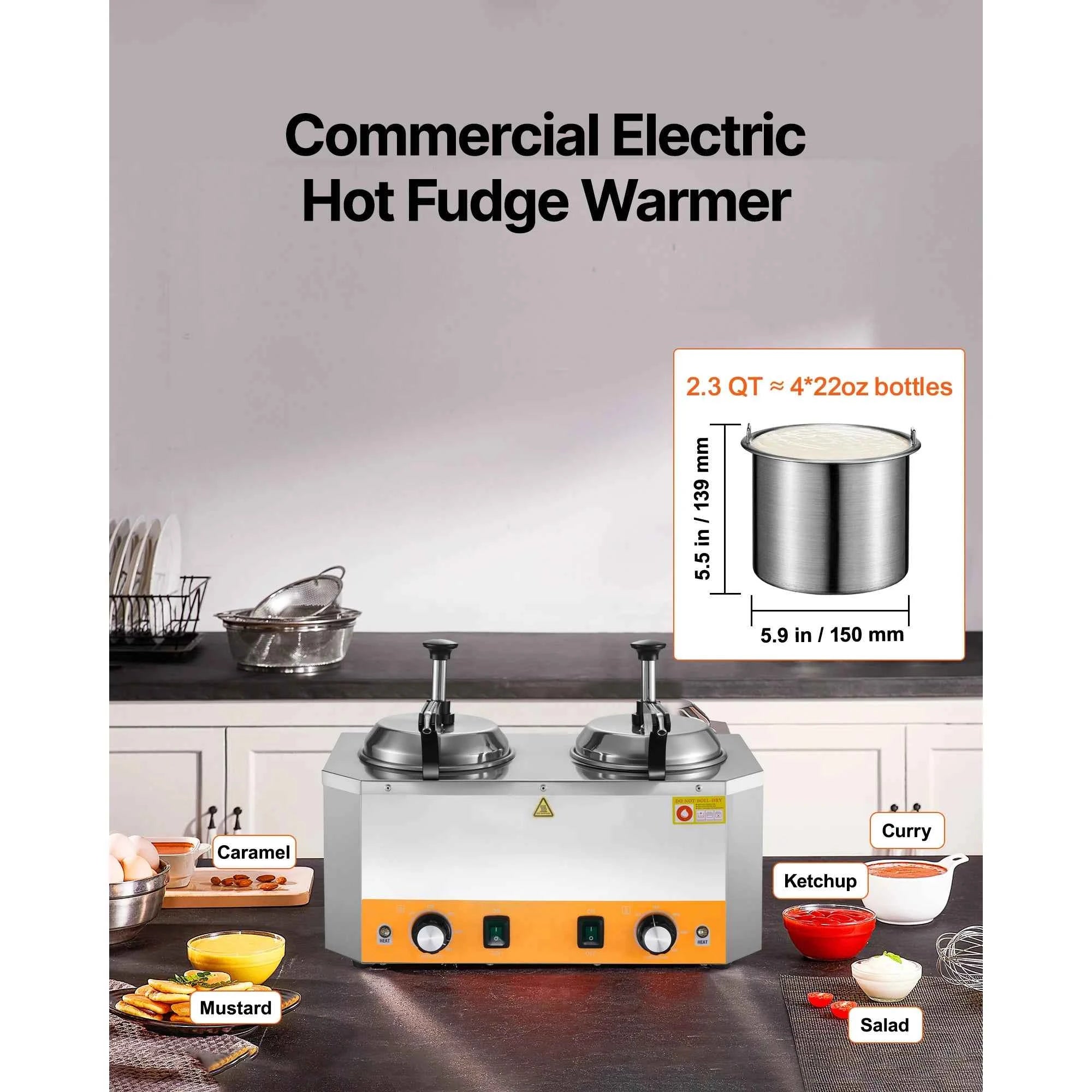 Electric Cheese Dispenser with Double Pumps 2.4L