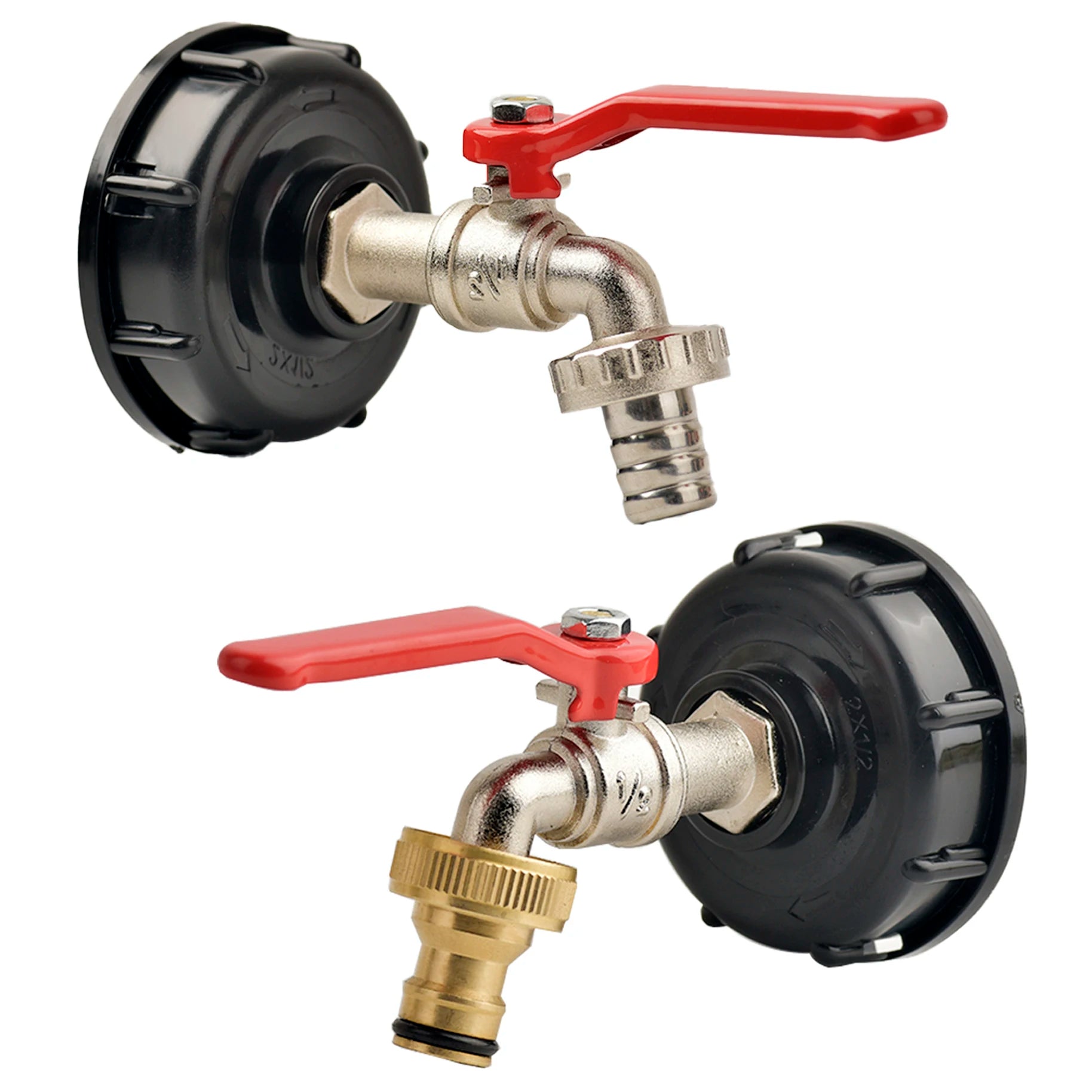 IBC Tank Tap Adapter S60*6 Coarse Thread to Brass/Alloy 16mm Quick Connect Replacement Valve Garden Home Valve Fitting Faucet 