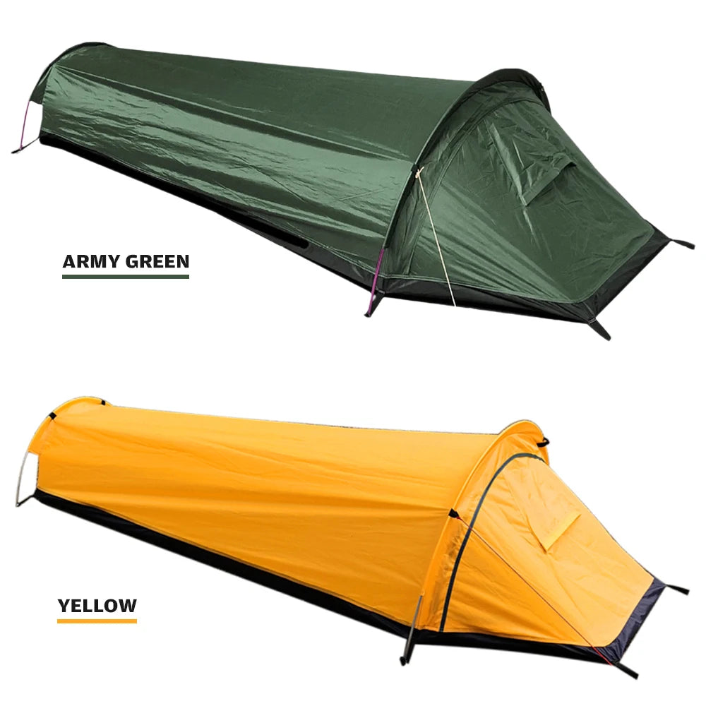 Backpacking Tent Outdoor Hiking Camping Sleeping Bag Tent Waterproof Lightweight Single Person Tent 