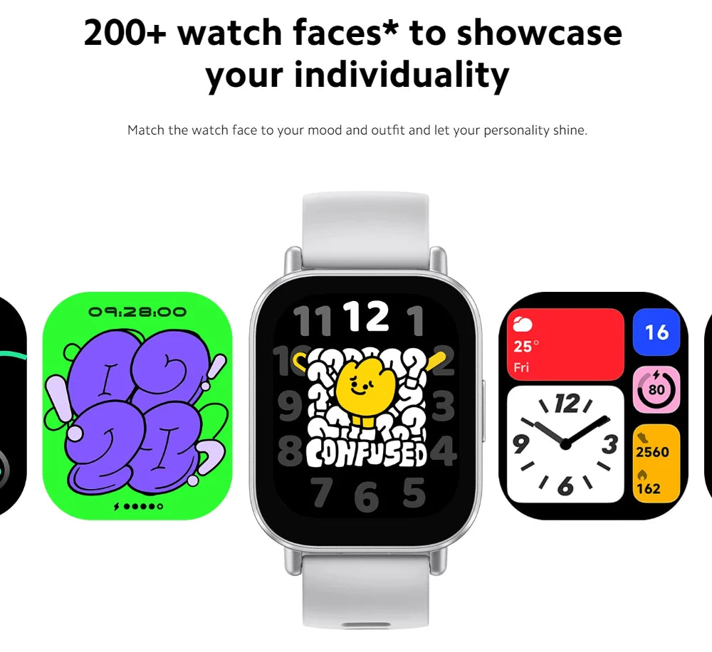 Παγκόσμια Έκδοση Xiaomi Redmi Watch 5 Active 2'' οθόνη LCD · έως 18 ημέρες μπαταρία · κλήσεις Bluetooth® · 140+ τρόποι προπόνησης · 470mAh