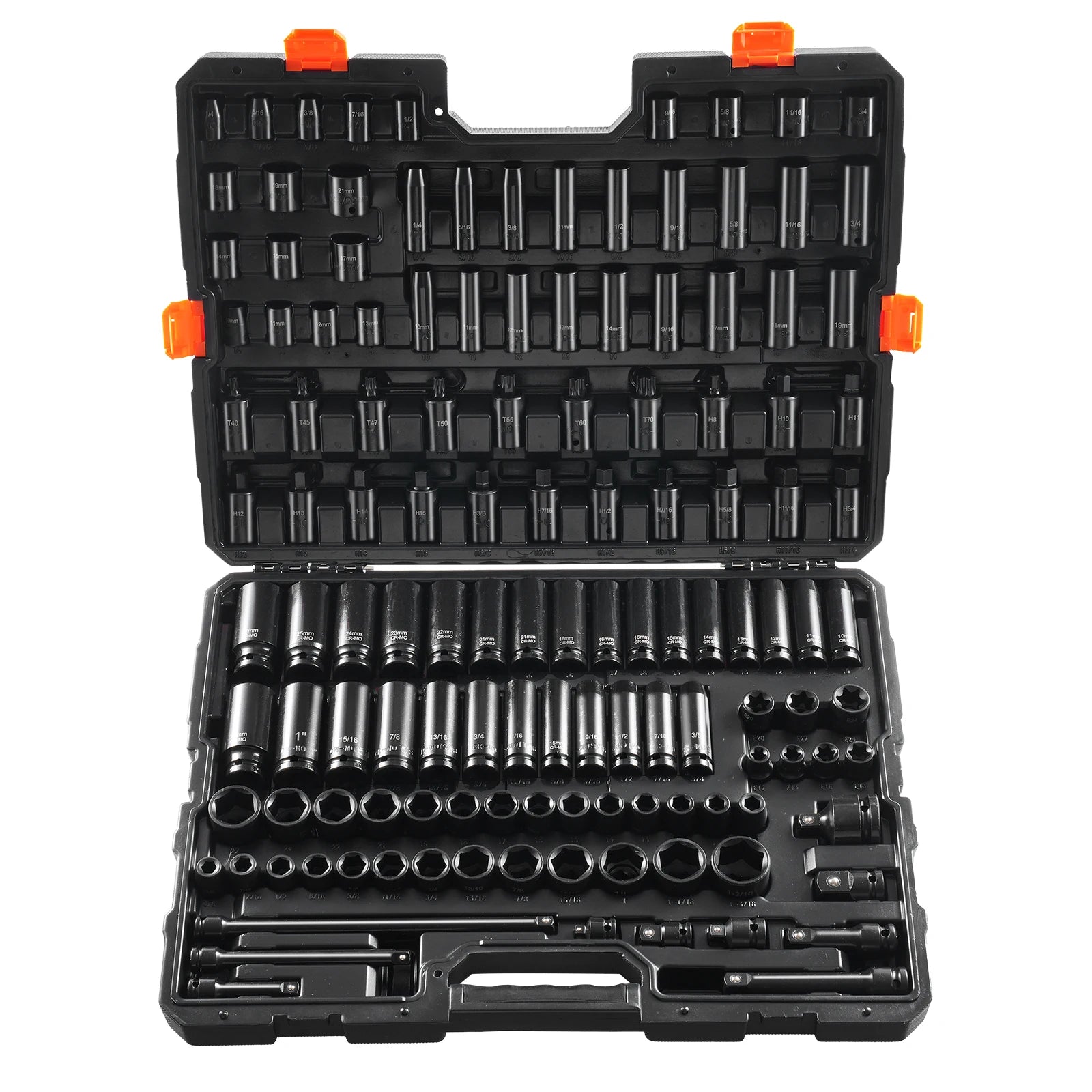 130-Piece Impact Socket Set SAE & Metric with Storage Case