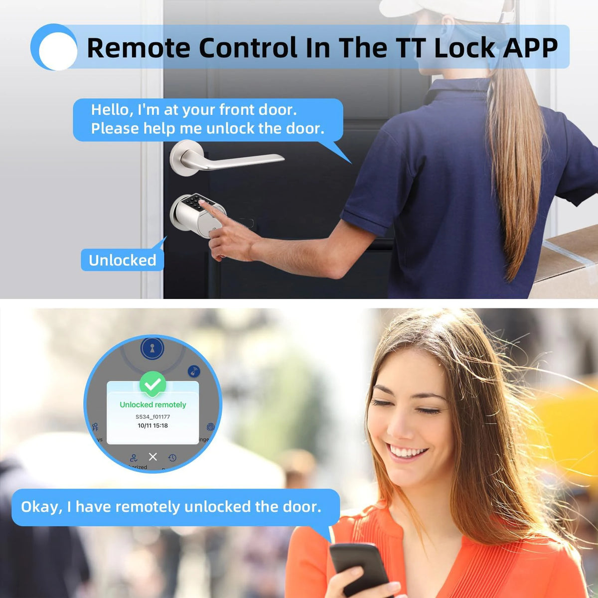 Smart Door Lock Cylinder Fingerprint Lock TTLock APP Digital Keypad Lock Adjustable Euro Cylinder Smart Lock Password IC Card Unlock