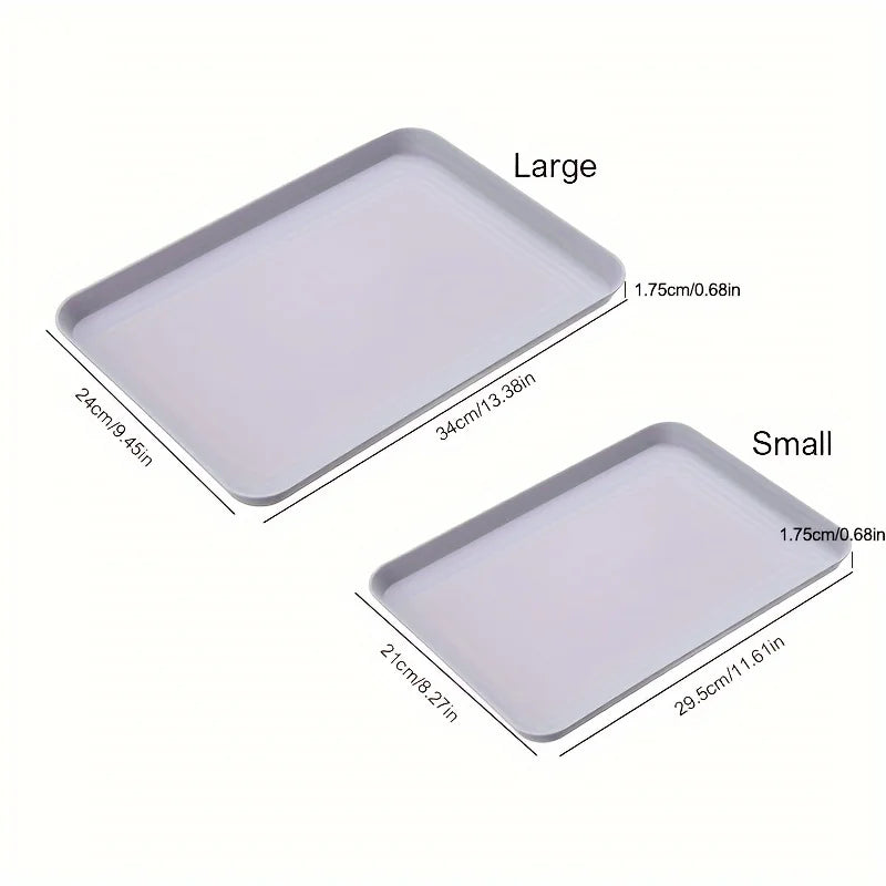 Rectangular Plastic Serving Tray, Small or Large