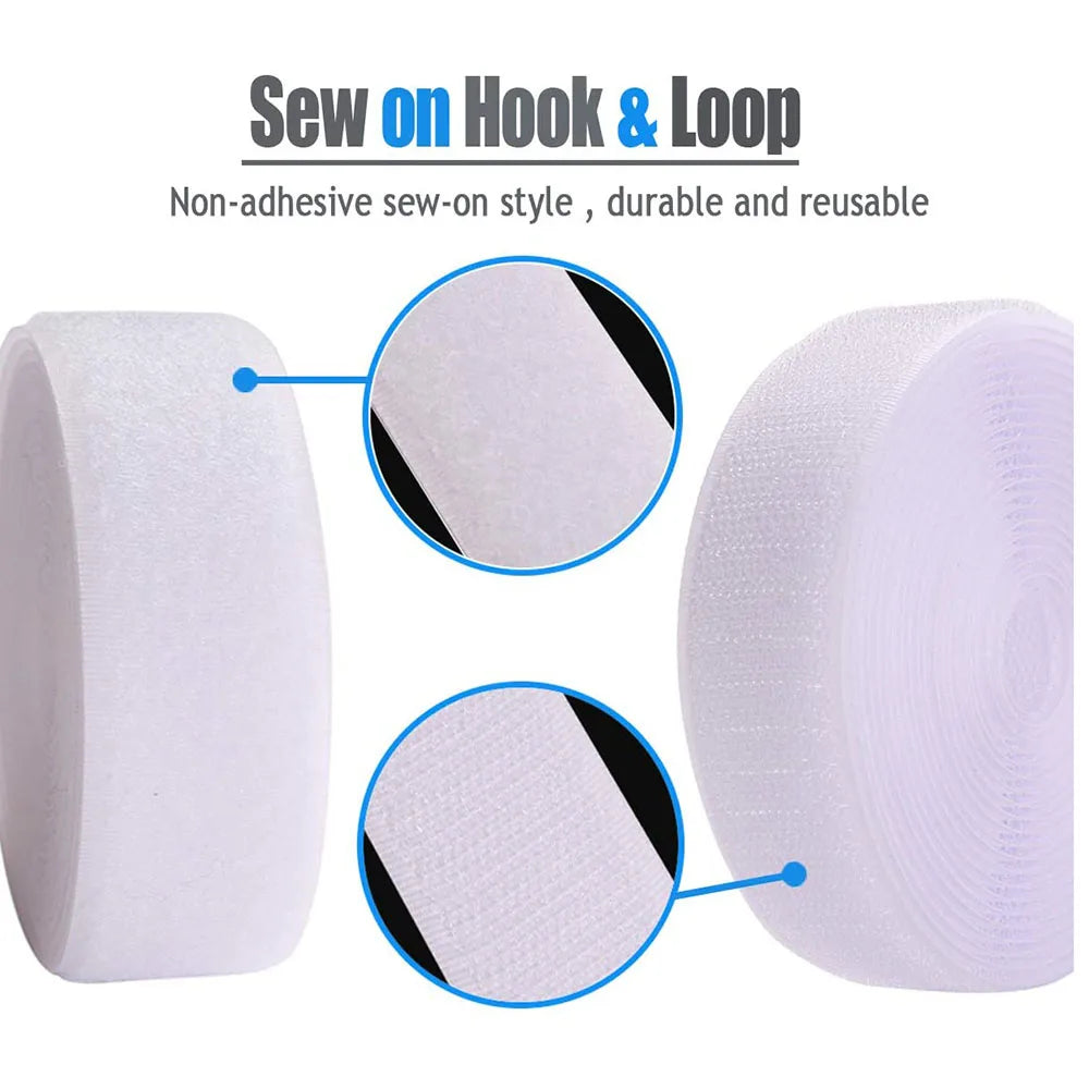 5 m Sew-On Hook-and-Loop Tape – Width Options