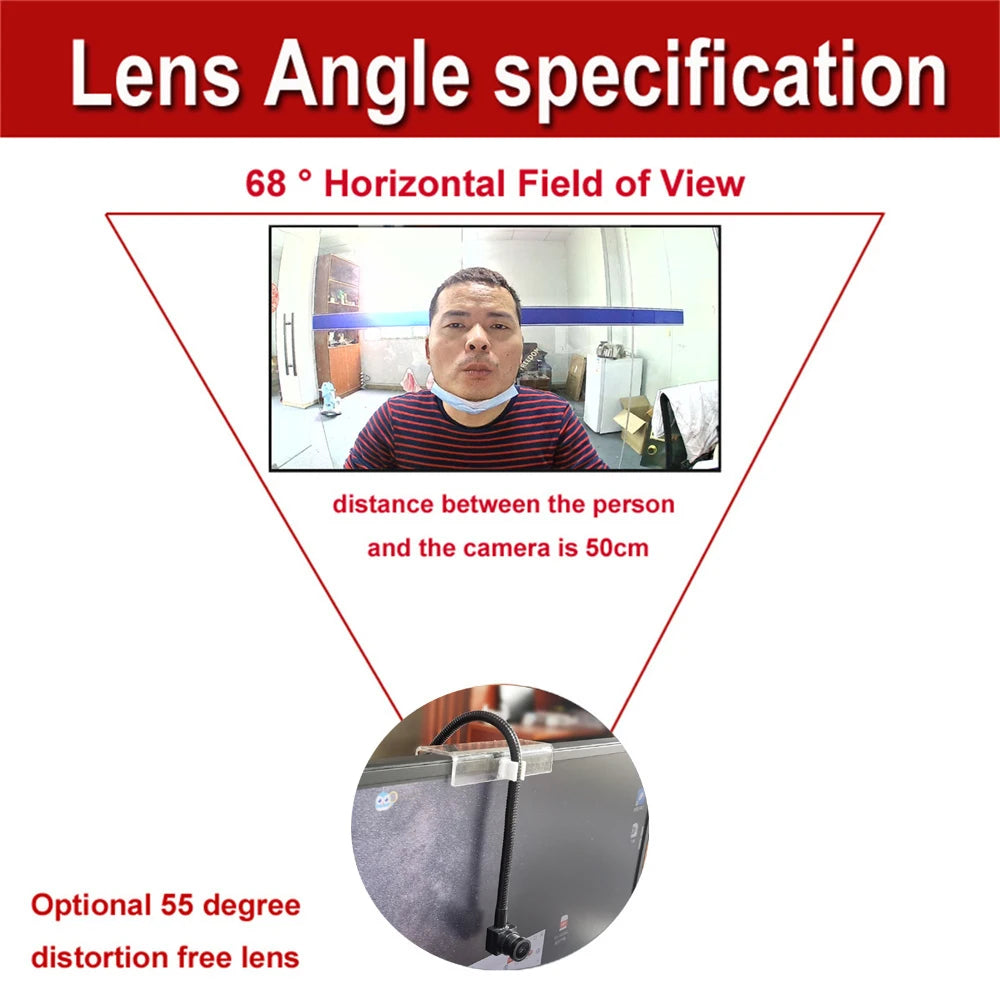 Middle Screen Adjustable Webcam 4K Auto‑Focus Mini USB Camera