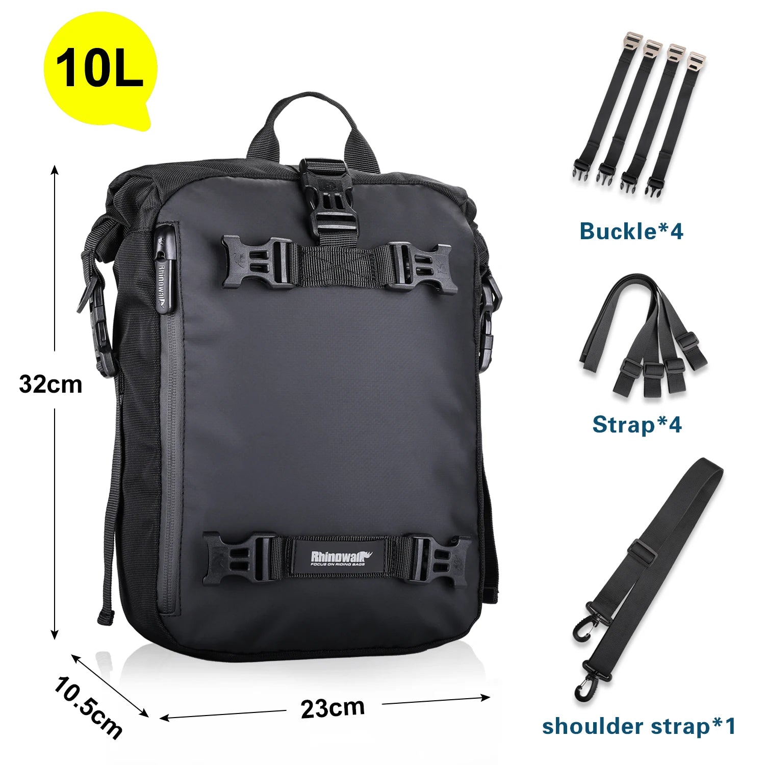 Motorcycle Rear Seat Bag Waterproof Luggage Pack