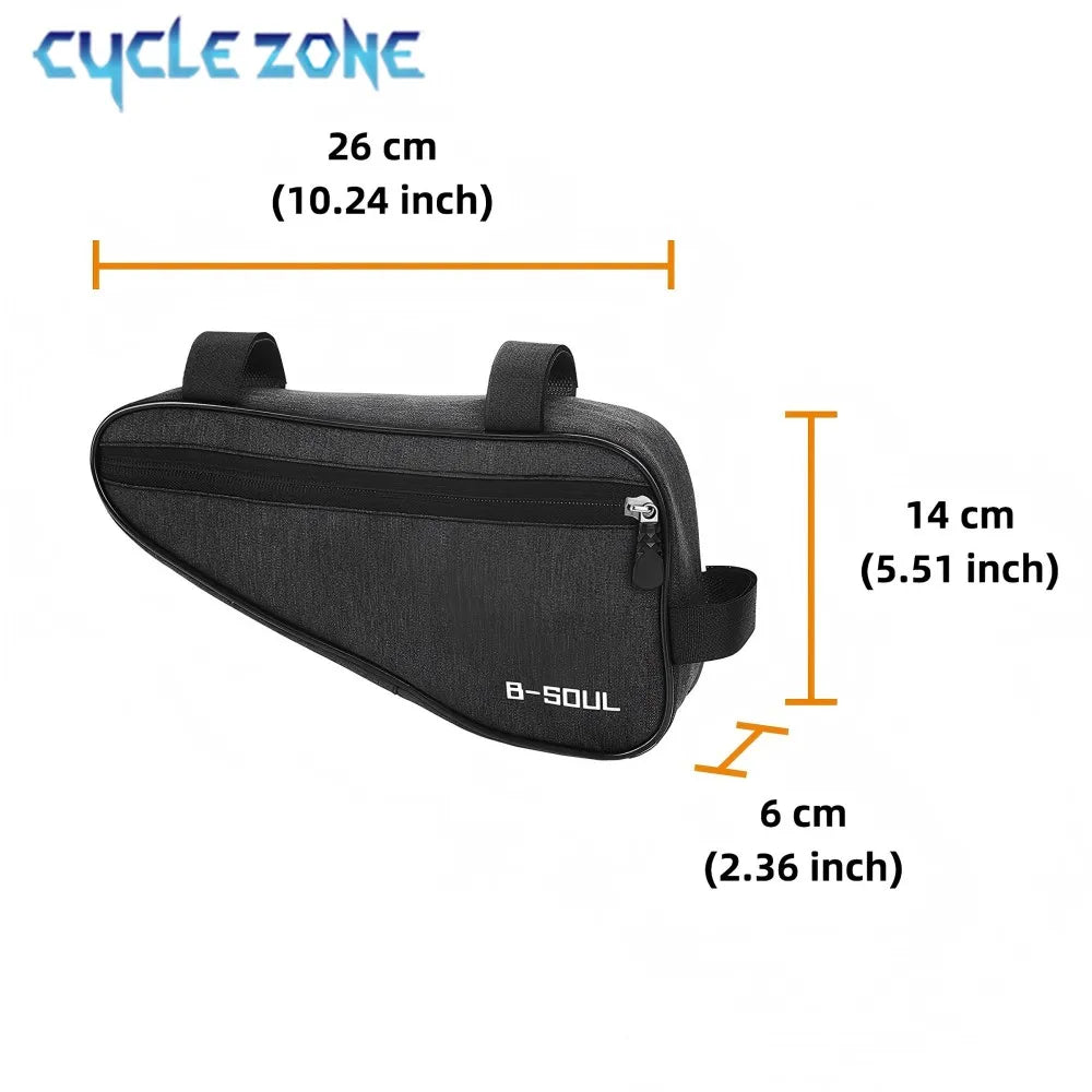 Borsa portaoggetti triangolare per telaio da bicicletta