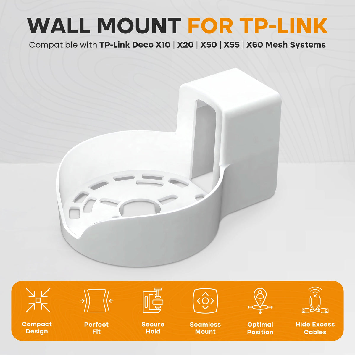 حامل جداري لوحدات TP-Link Deco Mesh Wi-Fi، عبوة من 1–3 قطع