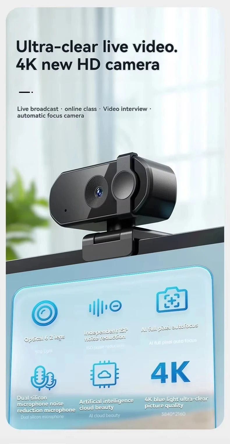 USB Webcam - 1080p, 2K or 4K Options