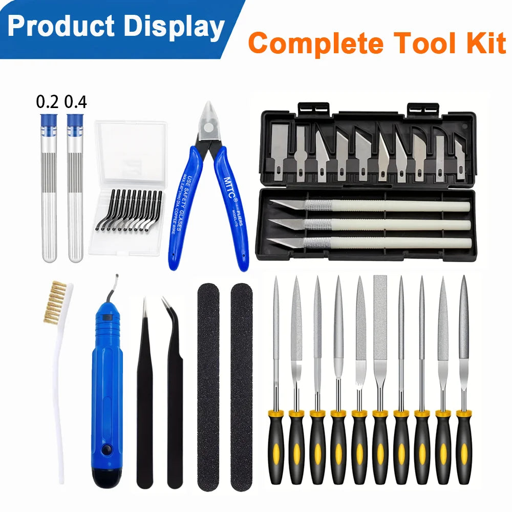 3D Printing Maintenance and Finishing Tools, Set Options