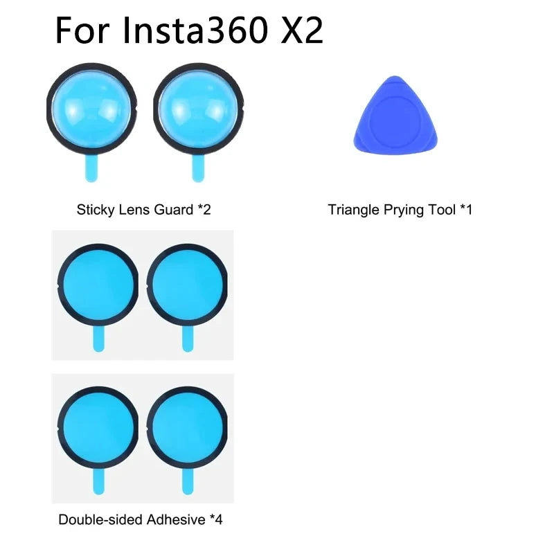 Protections d’objectif pour Insta360 X6 X5 X4 X3 One X2, accessoires, cache de protection d’objectif anti-rayures pour Insta 360, capuchon d’objectif de protection
