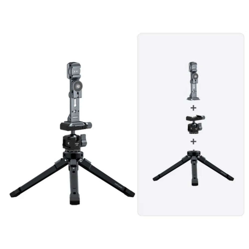 Dual-Phone Teleprompter and Camera Support